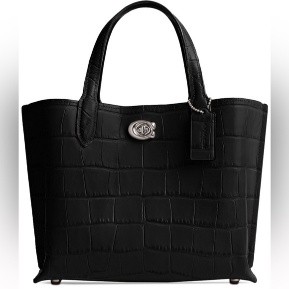 Coach Embossed Croc Willow Tote 24 - Picture 1 of 7